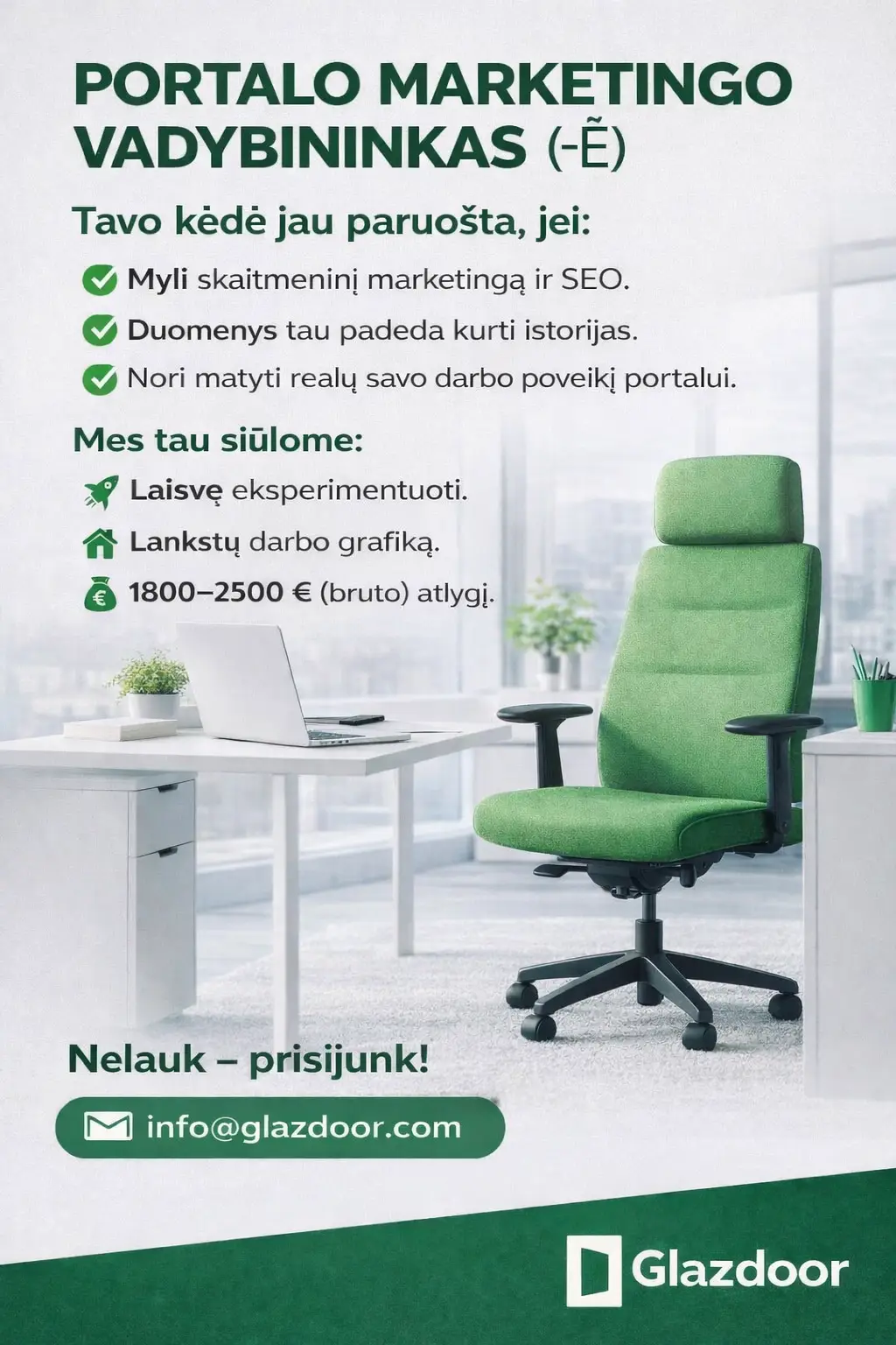 Marketingo vadybininkas | Glazdoor, UAB